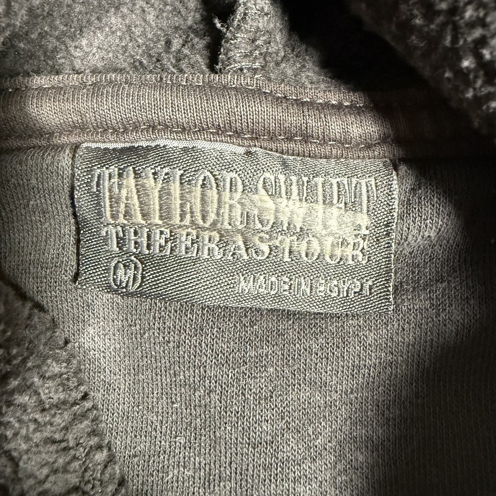 Taylor Swift Hoodie Womens Medium Black Oversized Pullover Sweatshirt Eras Logo - Picture 11 of 12